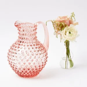 New Rose Pink Hobnail Jug Jugs