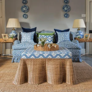 Outlet Round Rattan Scalloped Tray Trays & Liners