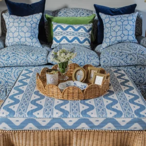 New Round Rattan Scalloped Tray Rattan Tableware