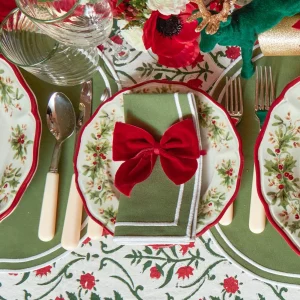 Shop Ruby Red Velvet Napkin Bows (Set Of 4) Napkin Rings, Bows & Wreaths