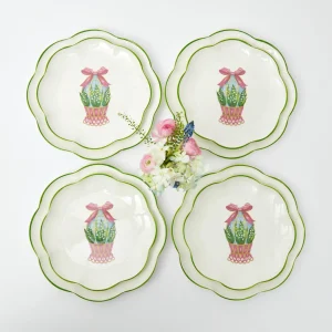 Fashion Scalloped Easter Starter Plates (Set Of 4) Starter Plates