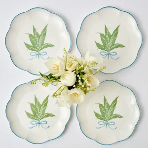 Fashion Scalloped Lily Of The Valley Dinner Plate (Set Of 4) Crockery Sets