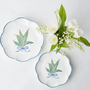 Cheap Scalloped Lily Of The Valley Starter Plate (Set Of 4) Starter Plates