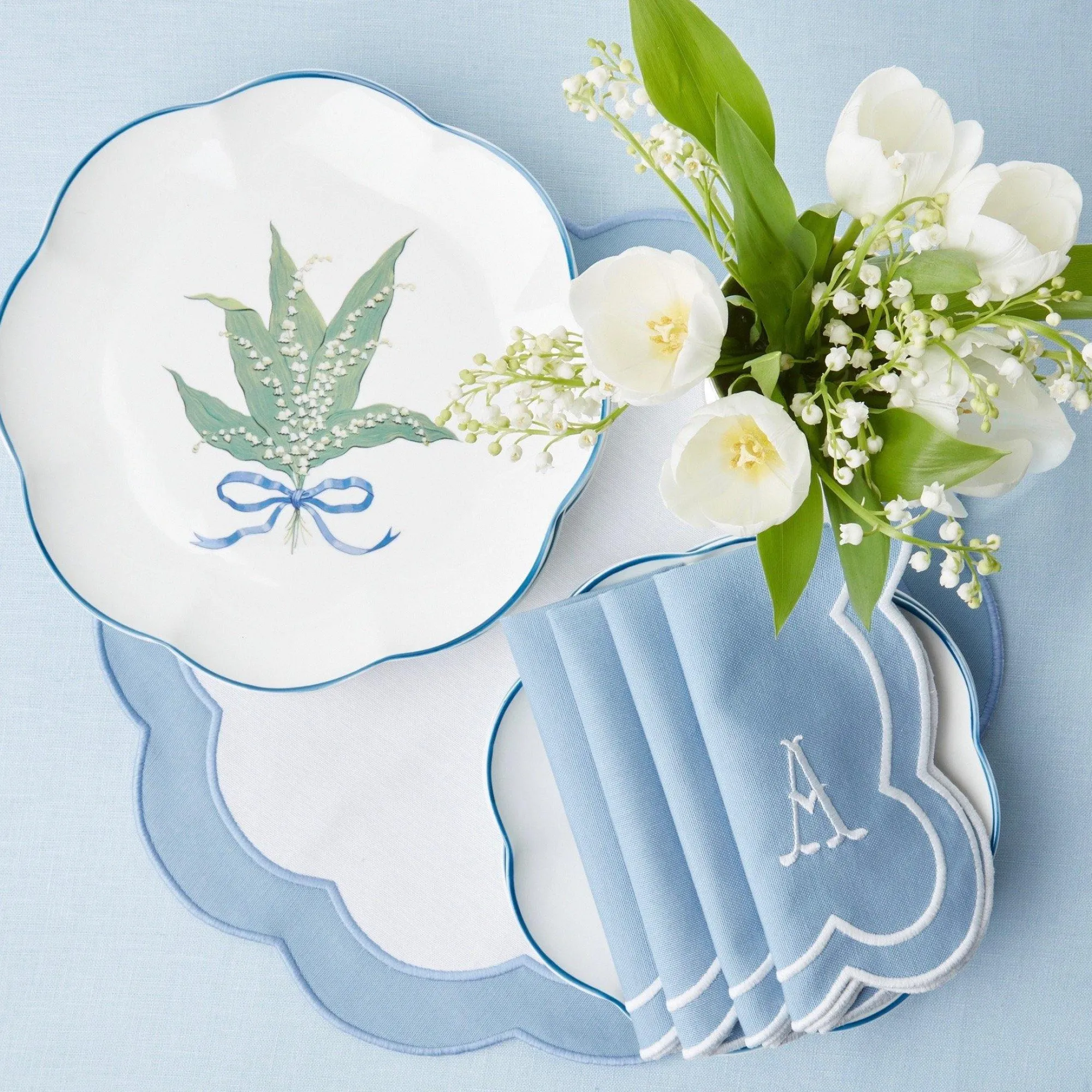 scalloped_lily_of_the_val_15-5.webp Fashion Scalloped Lily Of The Valley Dinner Plate Dinner Plates