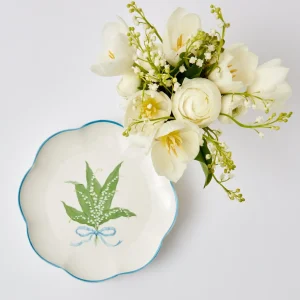 Clearance Scalloped Lily Of The Valley Starter Plate (Set Of 4) Crockery Sets