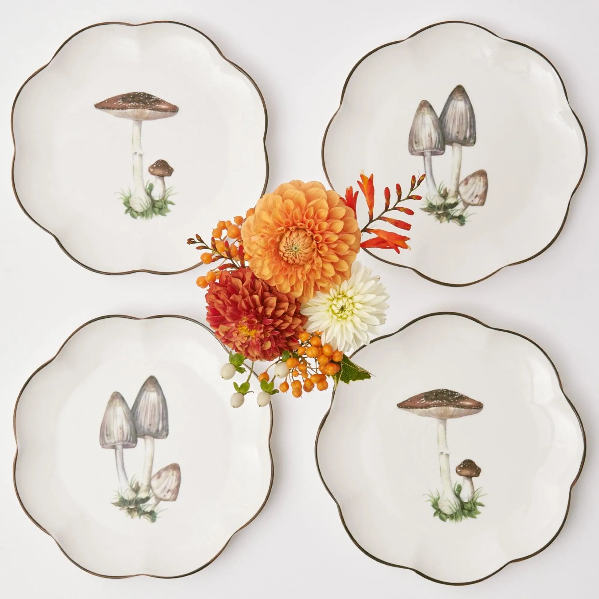 scalloped_mushroom_starte_0.webp Hot Scalloped Mushroom Starter Plates (Set Of 4) Crockery Sets