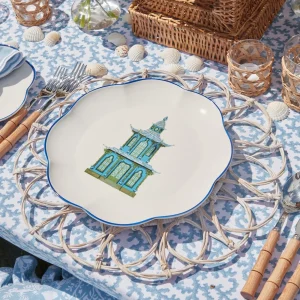 Clearance Scalloped Pagoda Dinner Plate (Set Of 4) Crockery Sets