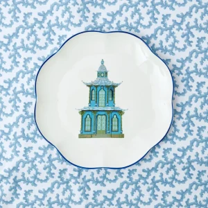 Clearance Scalloped Pagoda Dinner Plate (Set Of 4) Crockery Sets