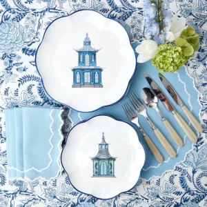 Clearance Scalloped Pagoda Dinner Plate (Set Of 4) Crockery Sets