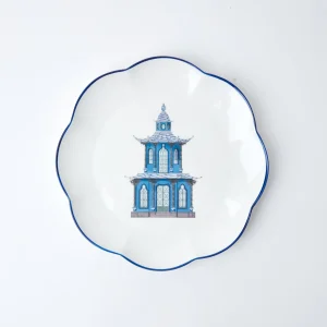 Clearance Scalloped Pagoda Dinner Plate (Set Of 4) Crockery Sets