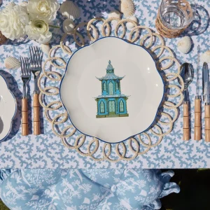 Clearance Scalloped Pagoda Dinner Plate (Set Of 4) Crockery Sets