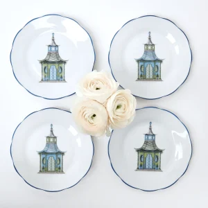 Outlet Scalloped Pagoda Starter Plate (Set Of 4) Crockery Sets