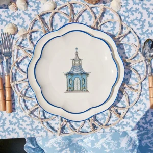 Outlet Scalloped Pagoda Starter Plate (Set Of 4) Crockery Sets