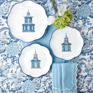 Fashion Scalloped Pagoda Starter Plate (Set Of 4) Starter Plates