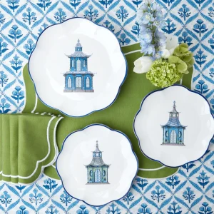 Fashion Scalloped Pagoda Starter Plate (Set Of 4) Starter Plates