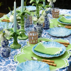 Fashion Serena Apple Green Scalloped Napkins (Set Of 4) Napkins