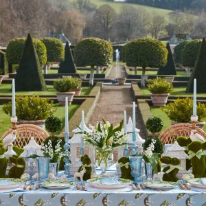 Cheap Serena Applique Blue Placemats (Set Of 4) Placemats