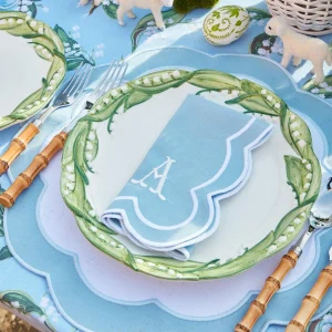 Cheap Serena Applique Blue Placemats (Set Of 4) Placemats