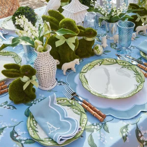 Cheap Serena Applique Blue Placemats (Set Of 4) Placemats