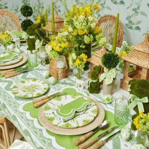 Discount Serena Applique Green Placemats (Set Of 4) Placemats