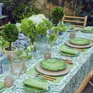 Discount Serena Applique Green Placemats (Set Of 4) Placemats