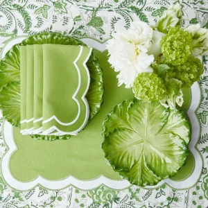 Discount Serena Applique Green Placemats (Set Of 4) Placemats