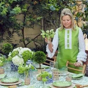 Outlet Serena Applique Green Placemats & Napkins (Set Of 4) Table Linen Sets