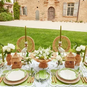 Discount Serena Applique Green Placemats (Set Of 4) Placemats