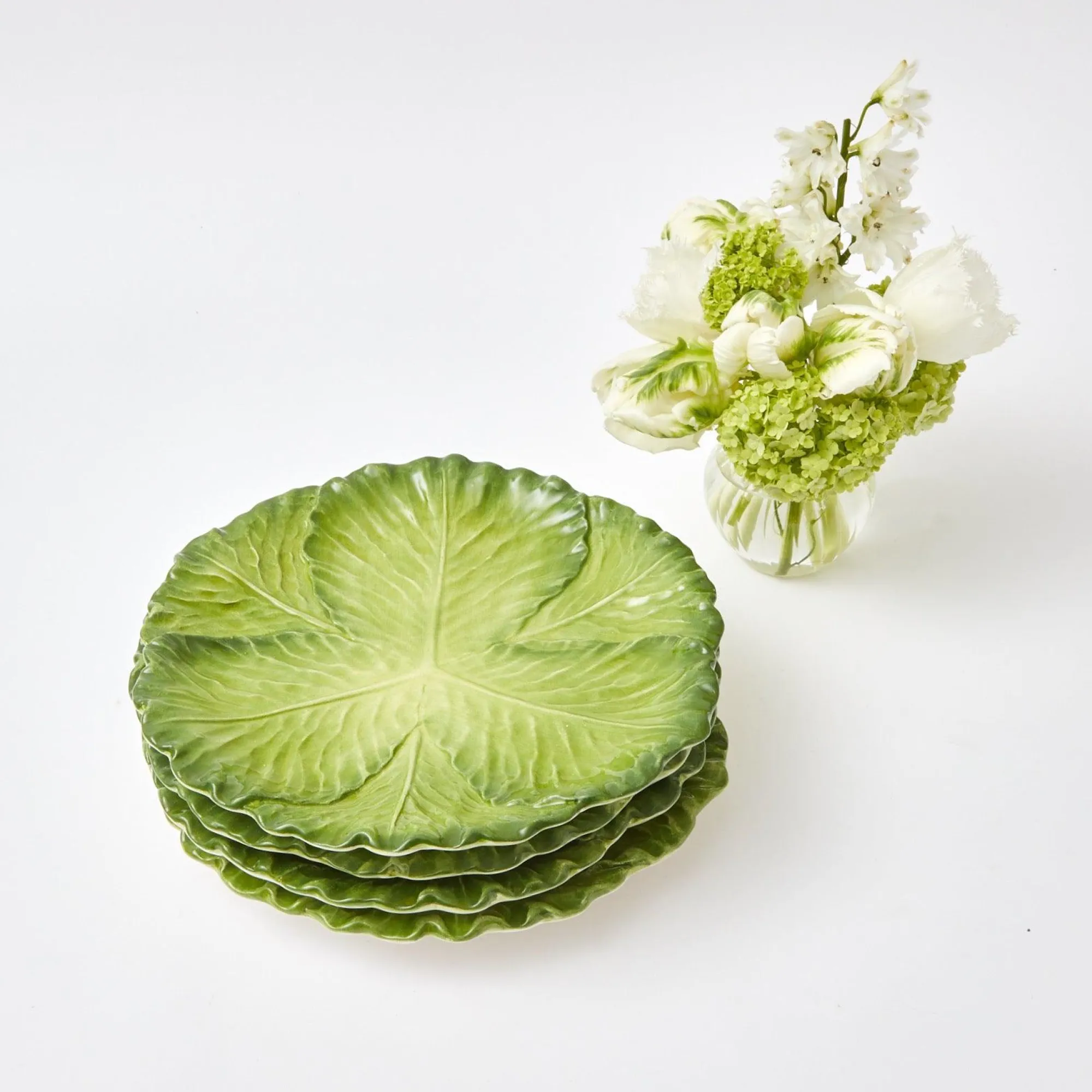 serena_green_cabbage_dinn_19-1.webp Best Serena Green Cabbage Dinner Plate (Set Of 4) Crockery Sets