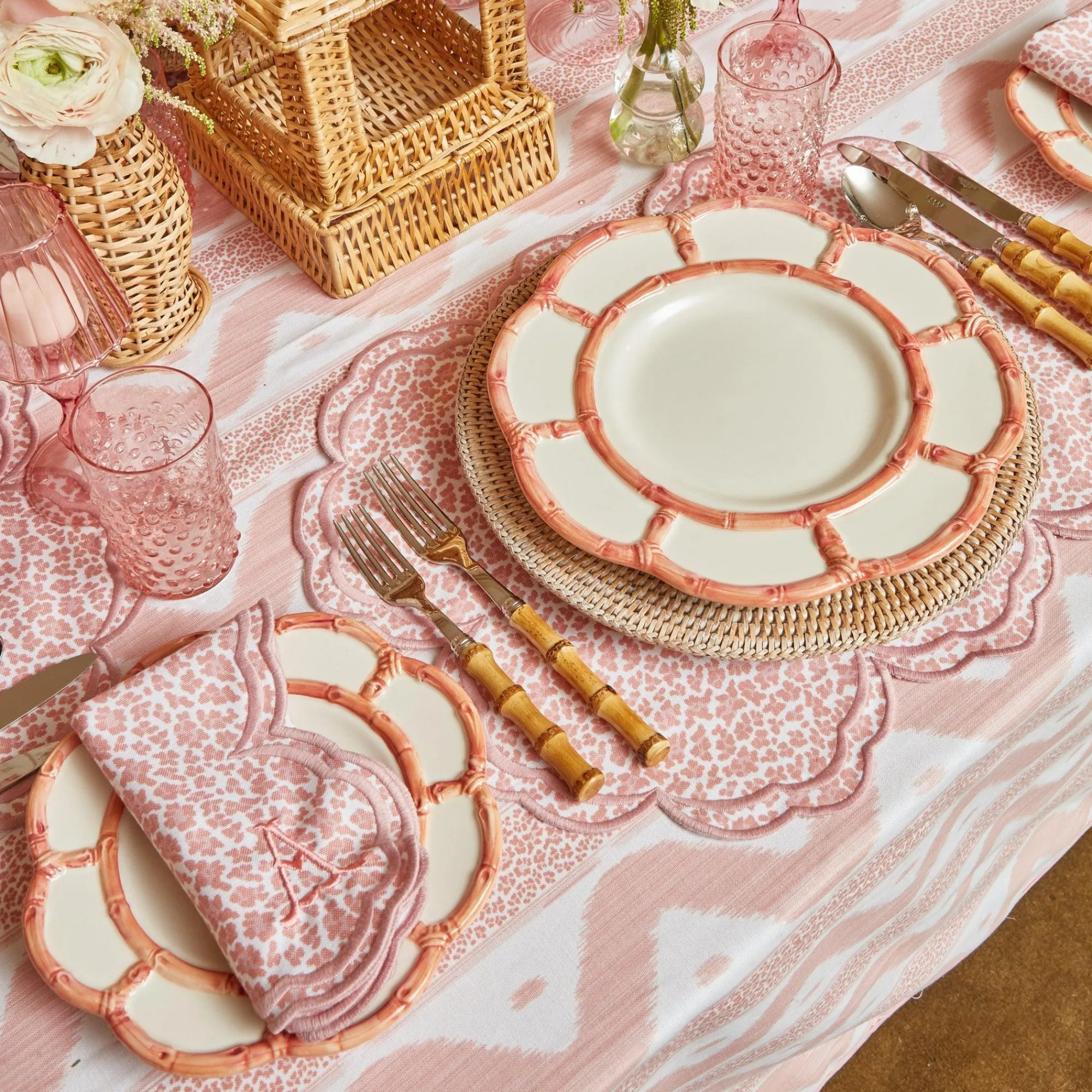 serena_pink_leopard_napki_11.webp Online Serena Pink Leopard Napkins (Set Of 4) Napkins