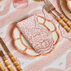 Online Serena Pink Leopard Napkins (Set Of 4) Napkins