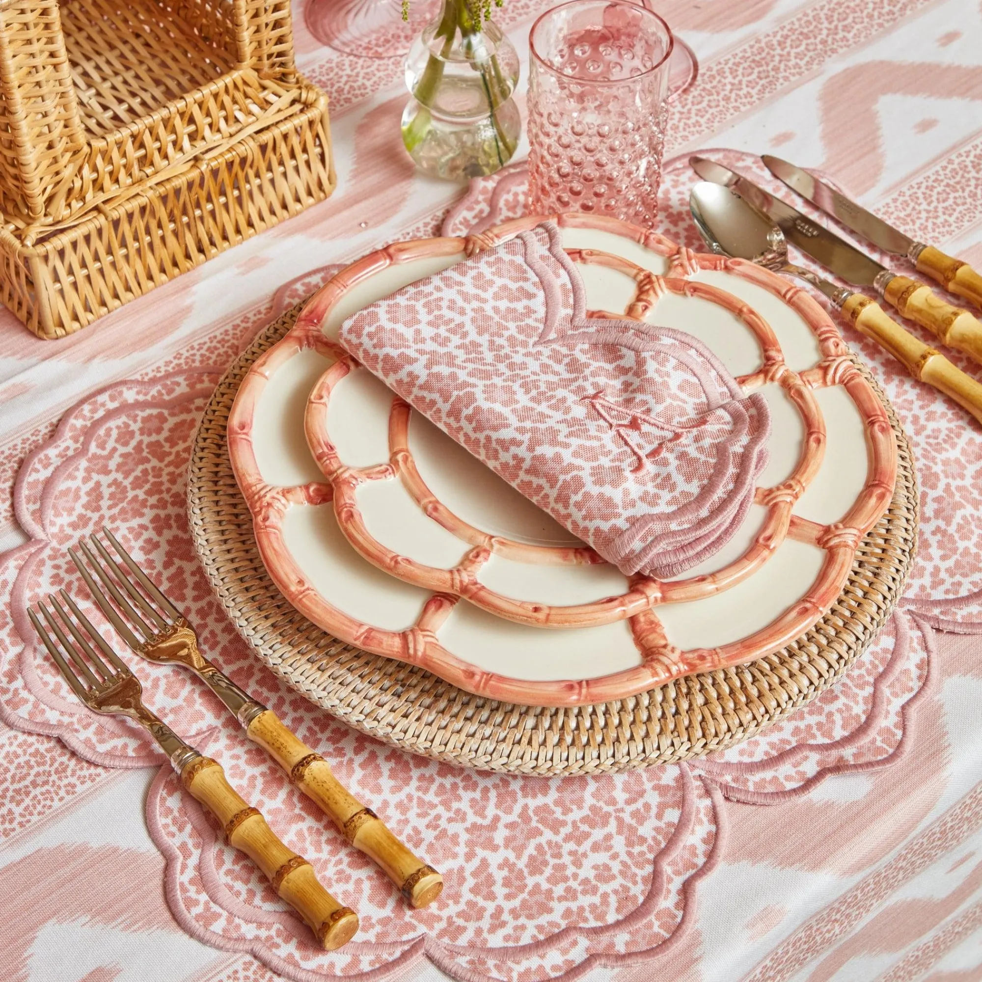 serena_pink_leopard_napki_4.webp Online Serena Pink Leopard Napkins (Set Of 4) Napkins