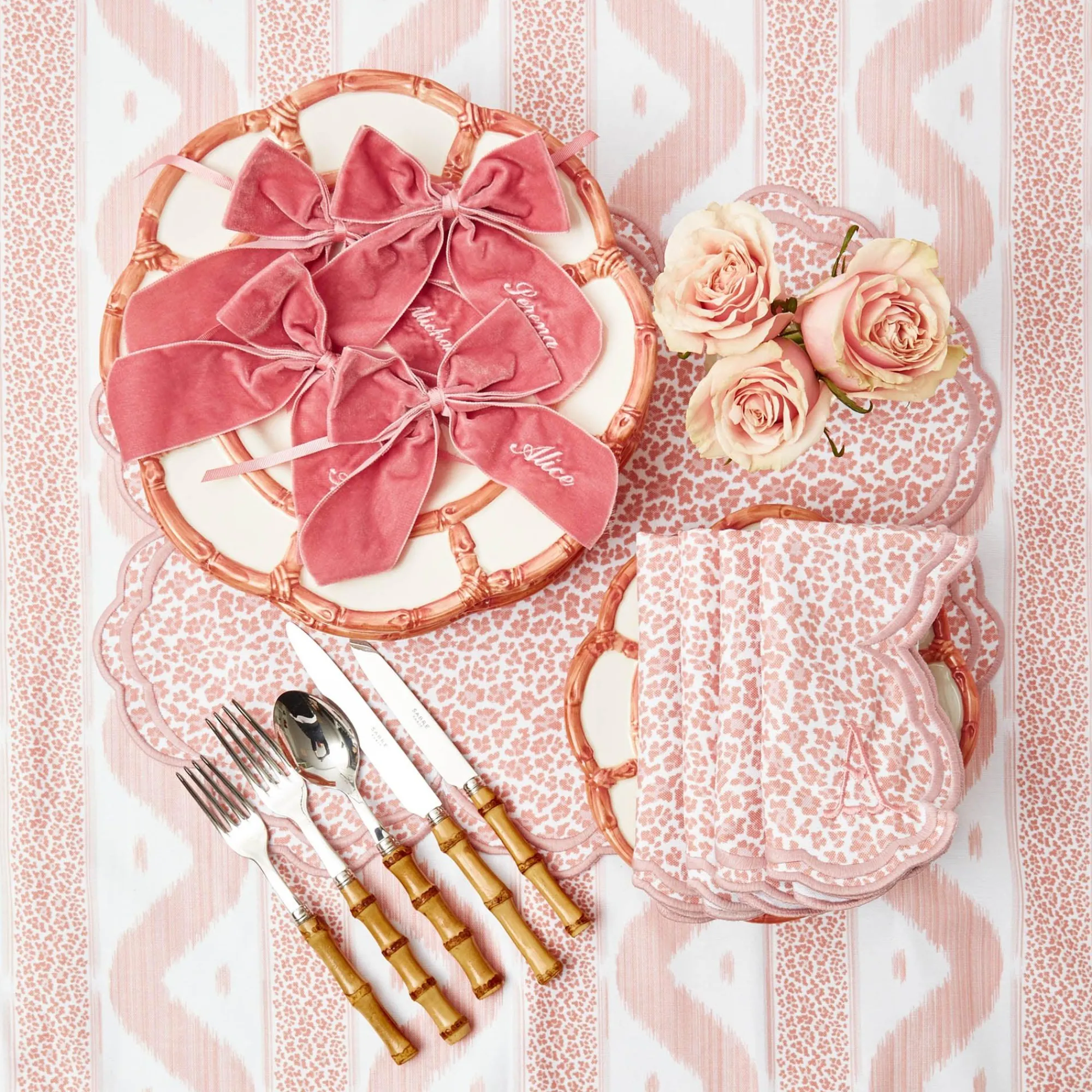 serena_pink_leopard_napki_9.webp Online Serena Pink Leopard Napkins (Set Of 4) Napkins