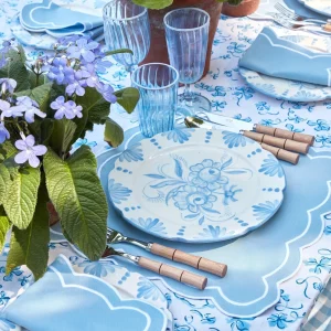 Best Seville Blue Gardenia Dinner Plate (Set Of 4) Crockery Sets