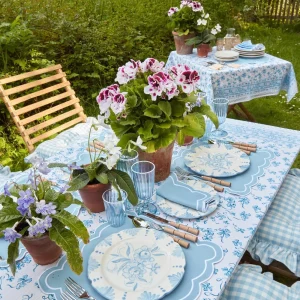 Best Sale Seville Blue Gardenia Dinner Plate (Set Of 4) Seville Crockery