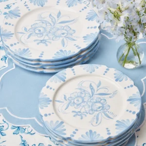 Best Sale Seville Blue Gardenia Dinner Plate (Set Of 4) Seville Crockery