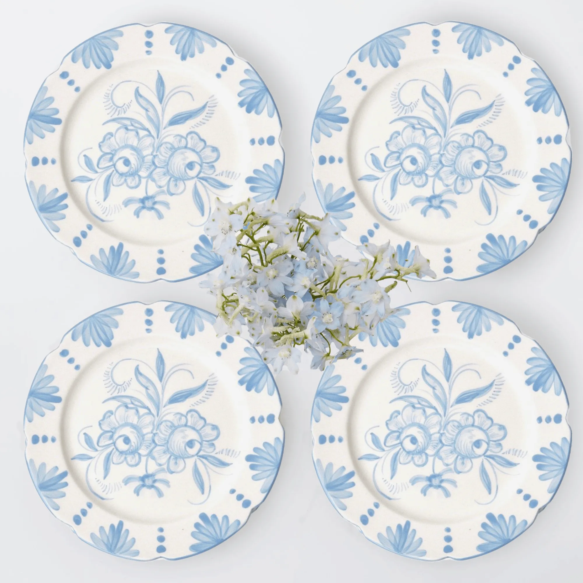 seville_blue_gardenia_din_23-1.webp Best Seville Blue Gardenia Dinner Plate (Set Of 4) Crockery Sets