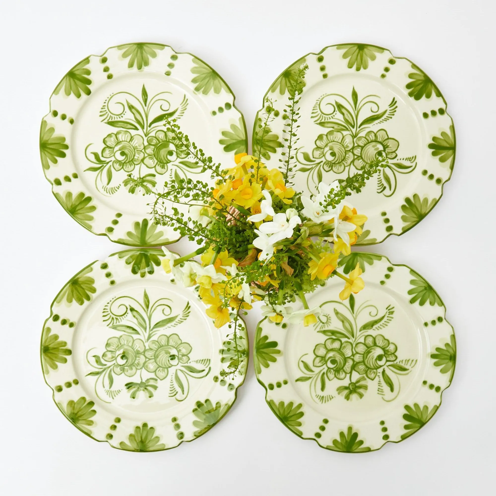 seville_green_gardenia_st_0-2.webp Online Seville Green Gardenia Starter Plates (Set Of 4) Crockery Sets