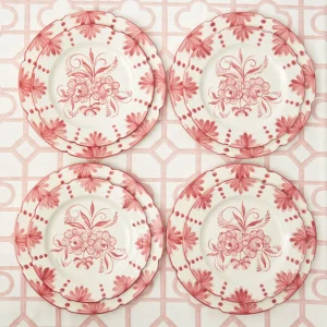 Sale Seville Pink Gardenia Dinner & Starter Plates (Set Of 8) Crockery Sets