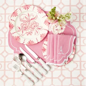 Sale Seville Pink Gardenia Dinner Plate (Set Of 4) Crockery Sets