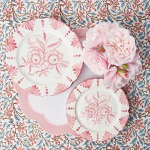 Sale Seville Pink Gardenia Dinner Plate (Set Of 4) Crockery Sets