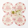 Clearance Seville Pink Gardenia Starter Plate (Set Of 4) Crockery Sets