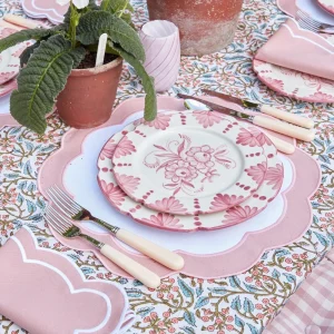 Clearance Seville Pink Gardenia Starter Plate (Set Of 4) Crockery Sets