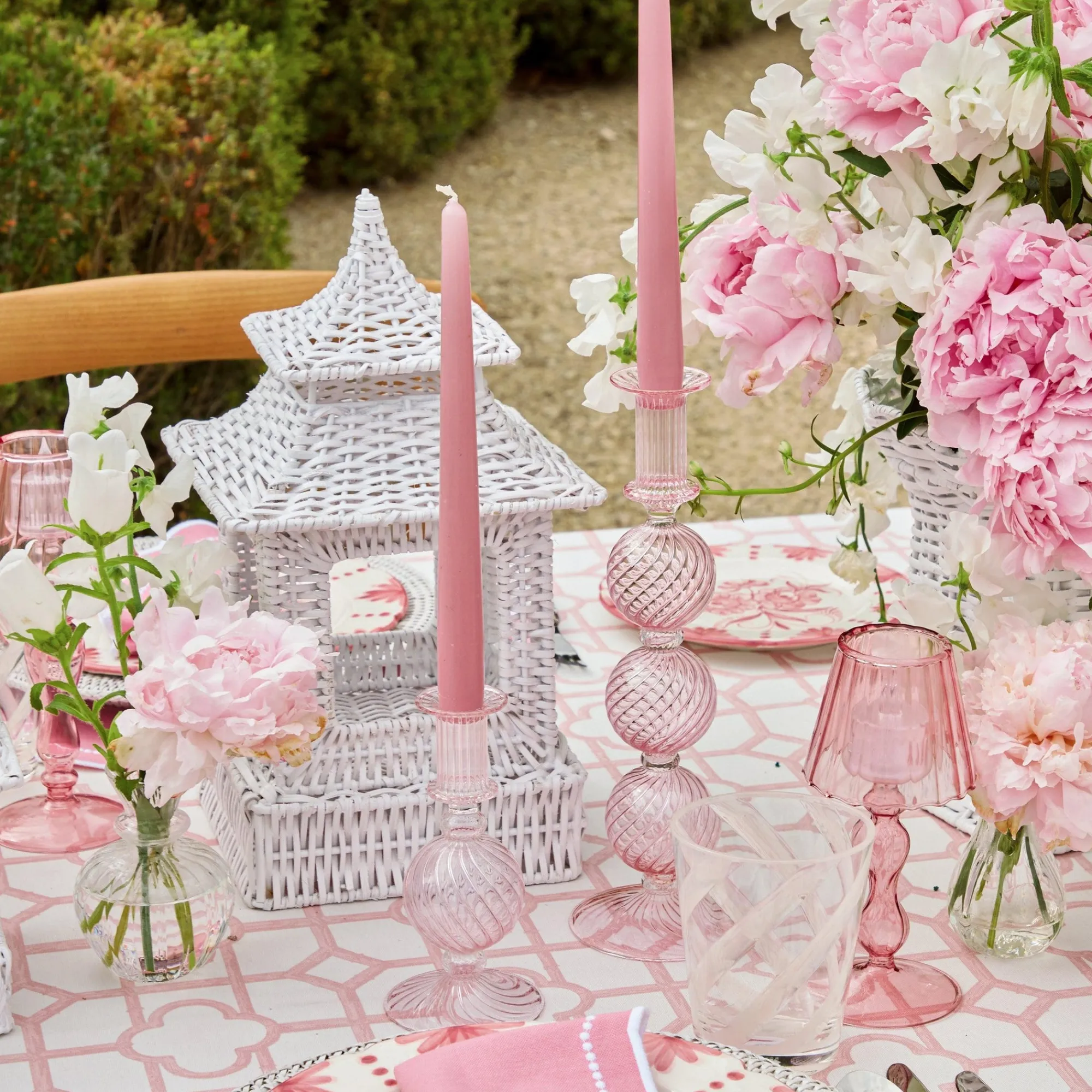 small_camille_peony_candl_1.webp Discount Small Camille Peony Candle Holder (Pair) Candle Holders