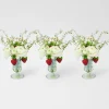 New Small Green Fluted Vase (Set Of 3) Vases