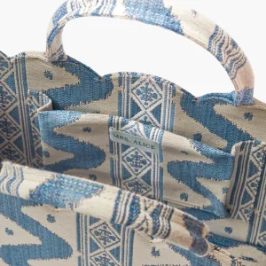 New Small Tote Bag (Blue Ikat) Women Mrs. Alice Tote Bags