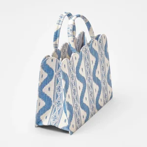 New Small Tote Bag (Blue Ikat) Women Mrs. Alice Tote Bags