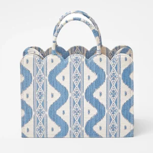 New Small Tote Bag (Blue Ikat) Women Mrs. Alice Tote Bags