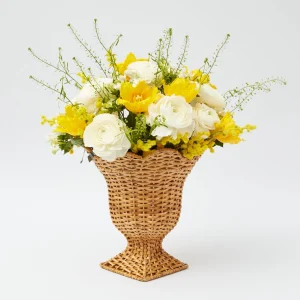 Fashion Small Natural Rattan Urn Vase Urns & Pedestals