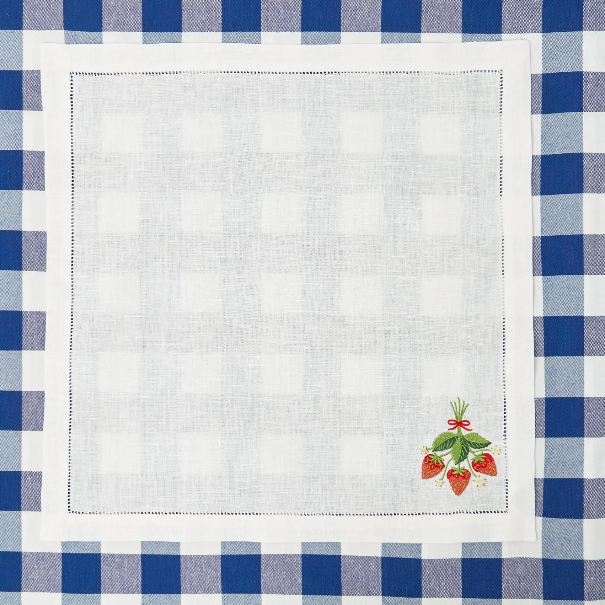 strawberry_white_linen_em_3.webp Clearance Strawberry White Linen Embroidered Napkins (Set Of 4) Napkins